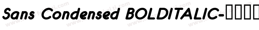 Sans Condensed BOLDITALIC字体转换